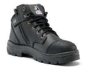 Steel Blue Parkes Zip TPU Sole Steel Toe Scuff Cap Safety Boot-10 -Black