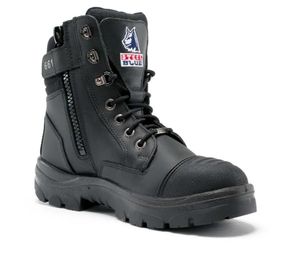 Steel Blue Southern Cross® Zip TPU Sole Steel Toe Scuff Cap Boot-10  -Black