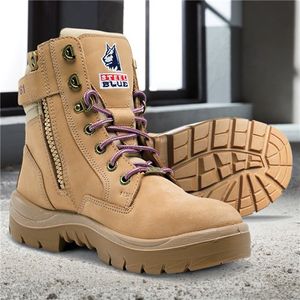 Steel Blue Southern Cross Ladies Zip Steel Toe Nitrile Sole Safety Boot-5   -Sand