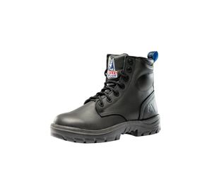 STEEL BLUE ARGYLE EH ZIP NITRILE SOLE CAUSTIC SAFETY BOOT-10-Black