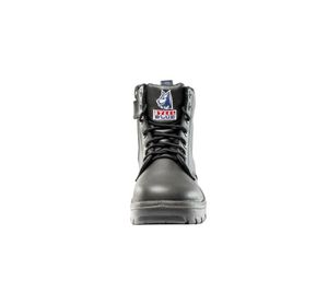 STEEL BLUE ARGYLE EH ZIP NITRILE SOLE CAUSTIC SAFETY BOOT-10-Black