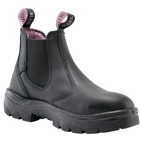 STEEL BLUE HOBART LADIES PULL ON TPU SOLE SAFETY BOOTS
