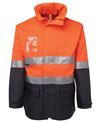 JB's HI VIS D&N LONG LINE JACKET    -2XL-ORANGE/NAVY