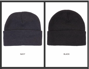 Acrylic Beanie with Thinsulate Lining-BLACK