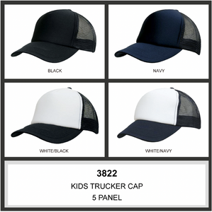Kids Trucker Cap-one size-BLACK