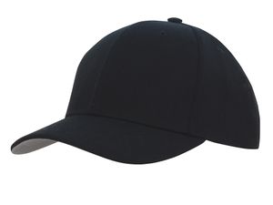 Premium American Twill Cap Contrast Peak Under-one size-BLACK/GREY