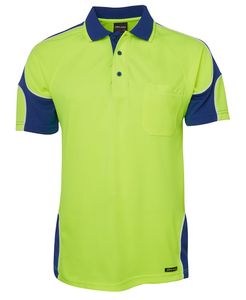 JB's HV 4602.1 S/S ARM PANEL POLO  -2XL-LIME/RED