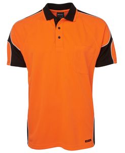 JB's HV 4602.1 S/S ARM PANEL POLO  -2XL-LIME/RED