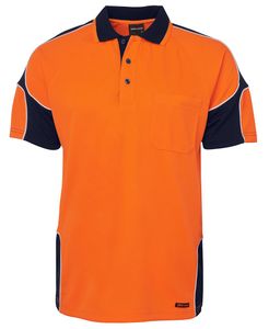 JB's HV 4602.1 S/S ARM PANEL POLO  -2XL-LIME/RED