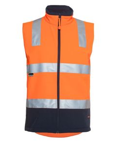 JB's HV 4602.1 (D+N) SOFTSHELL VEST-2XL-LIME/NAVY