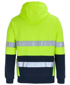 JB's HV D+N 330G PULL OVER HOODIE-L-LIME/NAVY