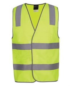 JB's HV (D+N) SAFETY TAPED VEST PRINT  VISITOR-L-LIME