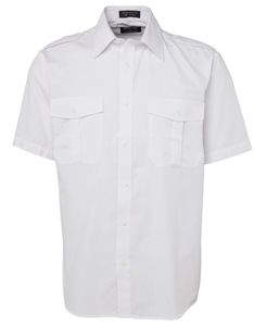 JB's S/S Epaulette Shirt -L  -BLACK