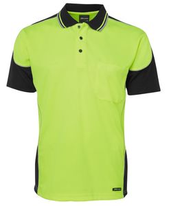 JB's HV 4602.1 S/S CONTRAST PIPING POLO-XL-LIME/NAVY