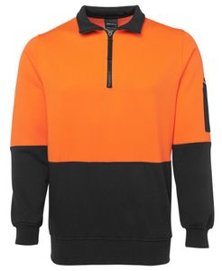 JB's HV 1/2 ZIP FLEECY-2XL-LIME/BLACK