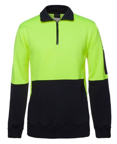 JB's HV 330G 1/2 ZIP FLEECE-L-LIME/NAVY