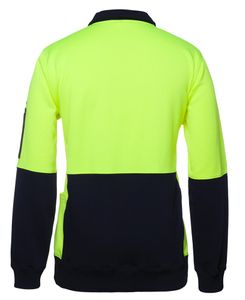 JB's HV 330G 1/2 ZIP FLEECE-L-LIME/NAVY