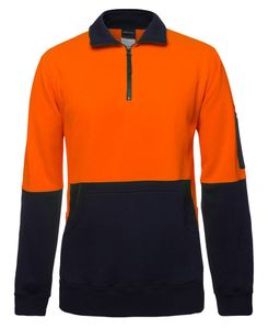 JB's HV 330G 1/2 ZIP FLEECE-L-LIME/NAVY