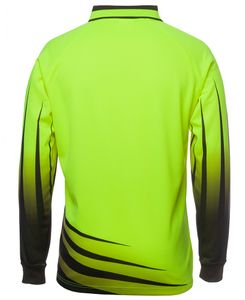 JB'S HV 4602.1 L/S RIPPA SUB POLO  -2XL-LIME/BLACK