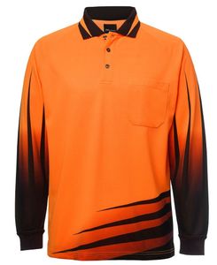 JB'S HV 4602.1 L/S RIPPA SUB POLO  -2XL-LIME/BLACK