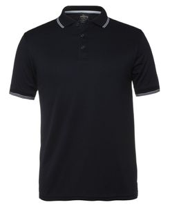 JB's JACQUARD CONTRAST S/S POLO    -M  -NAVY/WHITE