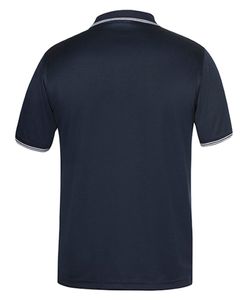 JB's JACQUARD CONTRAST S/S POLO    -M  -NAVY/WHITE