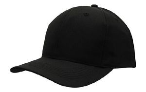 Breathable Poly Twill 6 Panel cap-one size-BLACK