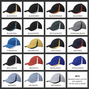 Brushed Heavy Cotton Cap Inserts Peak