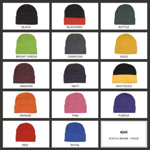 Acrylic Beanie-One Size-Black