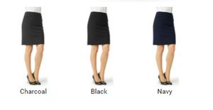 FASHBIZ LADIES CLASSIC KNEE LENGTH SKIRT          -12 -BLACK