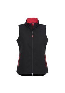 Geneva Ladies Vest                                -L  -BLACK/RED