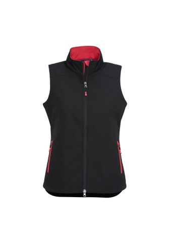 Geneva Ladies Vest                                -L  -BLACK/RED
