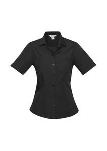 Ladies Bondi Short Sleeve Shirt-14-CHARCOAL