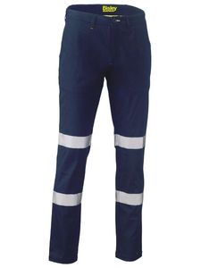 Bisley Mens Stretch Cotton Pant Taped             -102S-NAVY