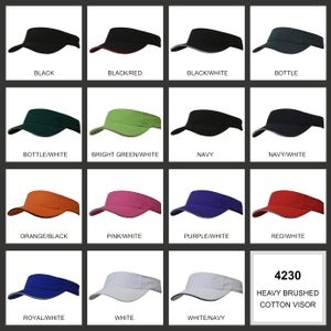 Brush heavy Cotton Visor-One Size-Black