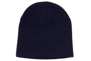 Rolled Down Acrylic Beanie-One Size-Black