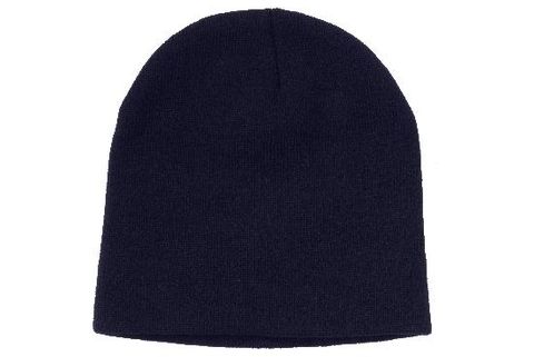 Rolled Down Acrylic Beanie-One Size-Black