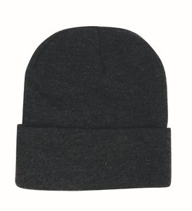 Acrylic Beanie-One Size-Dark Grey Marle