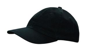 Washed Chino Twill Cap-One Size-Black
