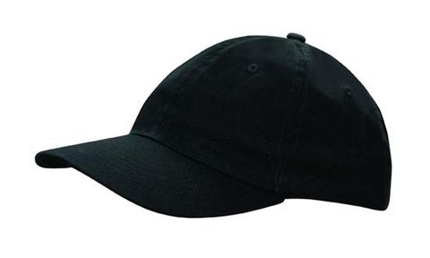 Washed Chino Twill Cap-One Size-Black