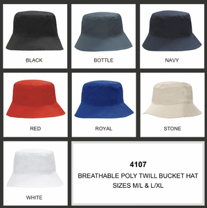 Breathable Poly Twill Bucket Hat