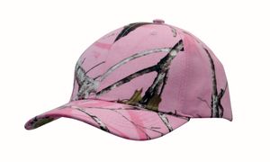 Tru Timber Camouflage 6 panel cap-One Size-Pink