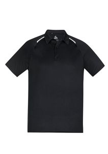 Academy Mens Polo-2XL-BLACK/WHITE