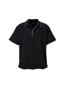 Mens Elite Polo                                   -2XL -BLACK/WHITE