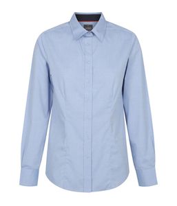 Ladies Fine Oxford L/S Shirt-10-BLUE