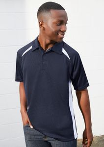 MENS SPLICE POLO                   -2XL-BLACK/GOLD