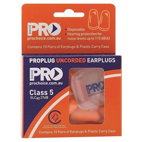 PRO-BULLET PU EARPLUGS UNCORDED - 10 PAIRS