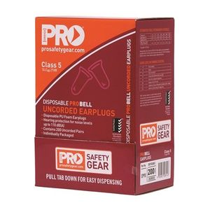 PRO-BELL PU UNCORDED EARPLUGS  - 200 PAIRS