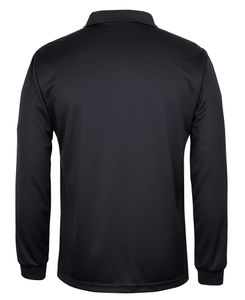 JB's PODIUM COOL POLO L/S-L-BLACK/WHITE/GREY