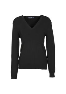 Ladies V-Neck Pullover                            -M  -BLACK